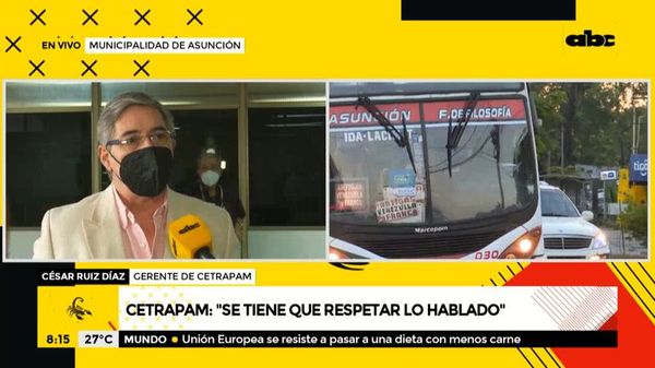 “Si salen a las calles en horas no pico, no van a encontrar buses llenos”, según César Ruiz Díaz - A la gran 730 - ABC Color