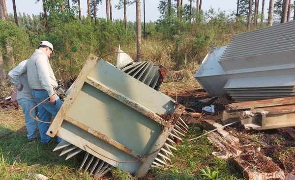 Desconocidos “carnean” costosos equipos de la red eléctrica de la ANDE en Alto Paraná - ABC en el Este - ABC Color