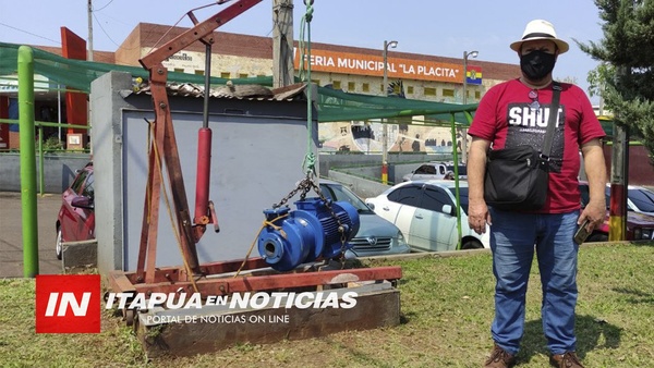 TRAS DOS AÑOS Y MEDIO, REPONEN MOTOR PARA SURTIR AGUA EN EMERGENCIAS EN LA PLACITA.