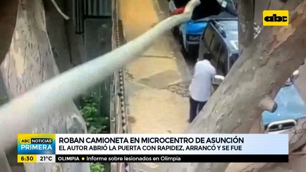 Roban camioneta en pleno microcentro de Asunción - ABC Noticias - ABC Color