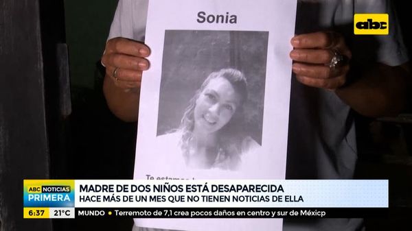 Madre de dos niños está desaparecida hace más de un mes - ABC Noticias - ABC Color