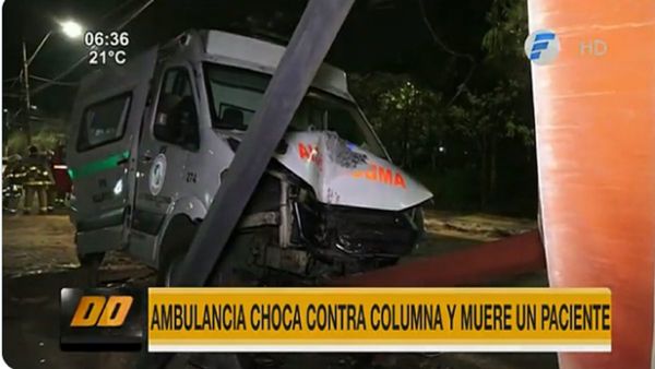 Ambulancia sufre accidente y paciente trasladado muere