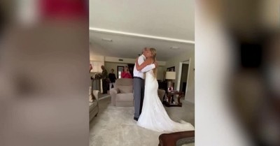 Novia viaja más de 1.200 kilómetros para bailar el vals con su abuelo que no pudo asistir a su boda - SNT