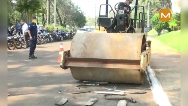 Destruyen más de 60 roncadores de motos en Presidente Franco