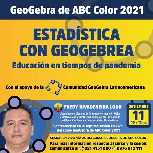 Séptima sesión en vivo del curso GeoGebra de ABC Color - Marketing - ABC Color