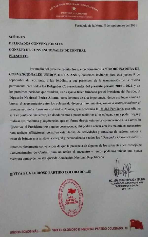 En ANR inauguran oficina de atención permanente a Delegados Convencionales - ADN Digital