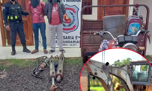 Guardia de seguridad de corralón municipal y un joven caen por robo de piezas de retroexcavadora – Diario TNPRESS