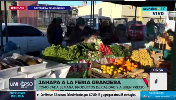 Diario HOY | Ya se instaló como cada semana la Feria Granjera en la Costanera de Asunción