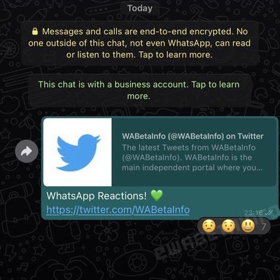 ¿Copia a Facebook? Agregarán opción para reaccionar a mensajes con emojis en WhatsApp