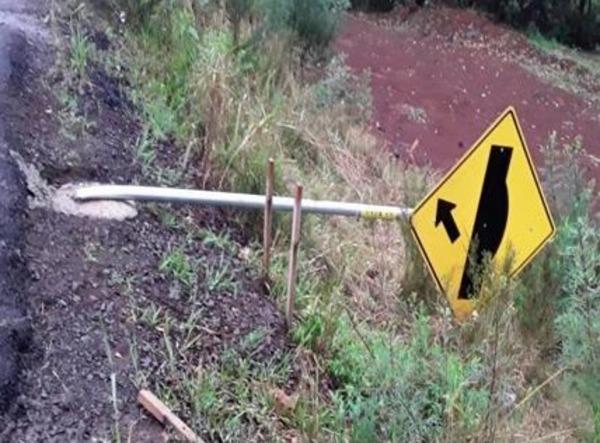 Actos vandálicos atentan contra seguridad vial en zona de obras del Corredor de la Exportación