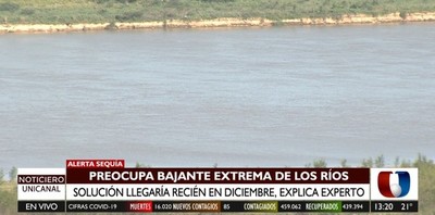 Crisis hídrica: ríos Paraguay y Paraná presentan un panorama crítico
