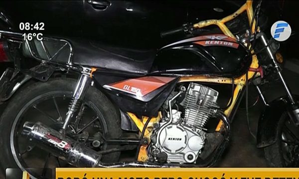 Robó motocicleta, chocó y fue detenido | Telefuturo
