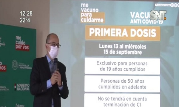 Aplicarán 1era. dosis anticovid a jóvenes de 19 años - SNT