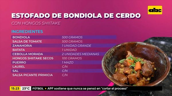 ¡A cocinar! Estofado de bondiola de cerdo con hongos shiitake - Ensiestados - ABC Color