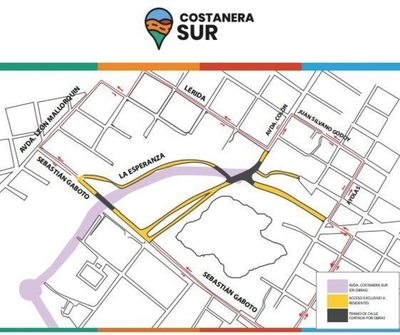 Diario HOY | Costanera Sur: implementarán desvíos de circulación en zona de obras