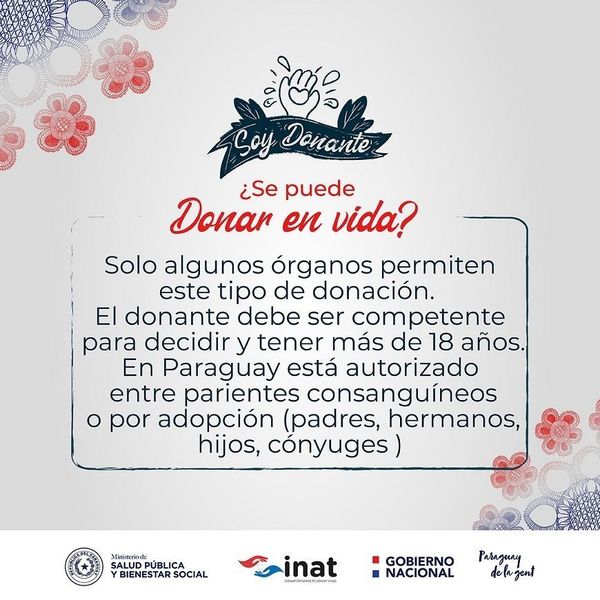 Hoy es el Día Nacional del Donante de Órganos y Tejidos