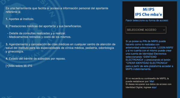 Consultas médicas atrevés de la página web "MI IPS" | OnLivePy