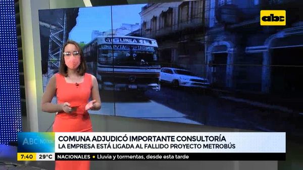 Comuna asuncena adjudicó importante consultoría a empresa ligada al fallido proyecto metrobús - ABC Noticias - ABC Color