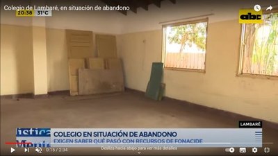 Colegio de Lambaré iniciará clases en estado de abandono - Nacionales - ABC Color