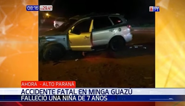 Niña de siete años resulta víctima fatal de accidente de tránsito