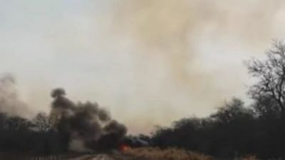 Fuego arrasa con parte de una estancia en Carmelo Peralta