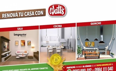 Diario HOY | Las tapas amarillas de Watt’s te renuevan la casa: promo va hasta el 15 de octubre