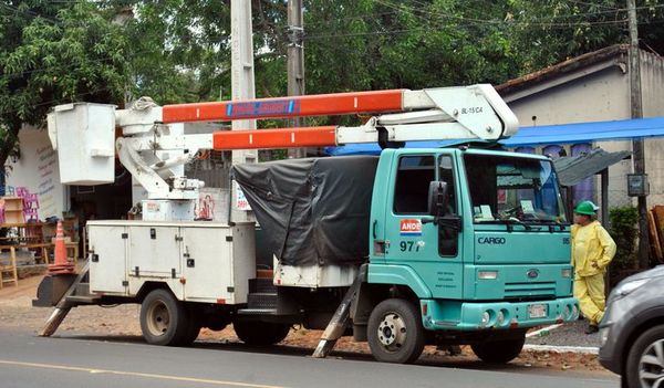 Viento norte dejó sin electricidad a más de 30.000 usuarios de la ANDE - Nacionales - ABC Color