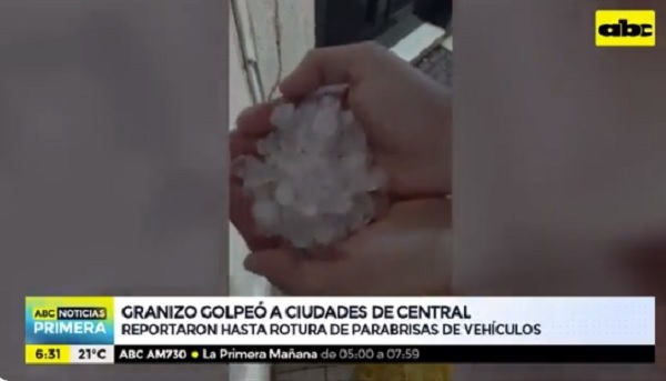 Temporal con granizos genera estragos en ciudades de Central