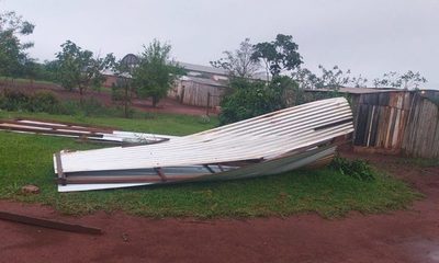 Temporal destechó vivienda en Minga Guazú
