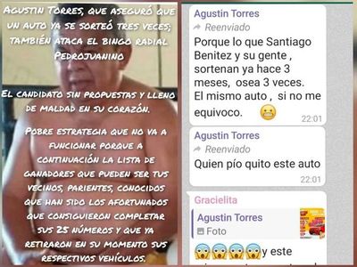 Agustín Torres ataca el Bingo Radial Pedrojuanino por indicación de su jefe José Carlos Acevedo