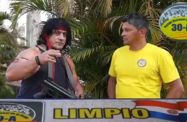 El “Rambo paraguayo” se hace viral al apoyar a candidatos