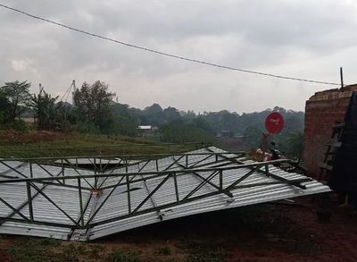 Un herido, destrozos y cortes de energía eléctrica a causa del temporal en el Este - ABC en el Este - ABC Color