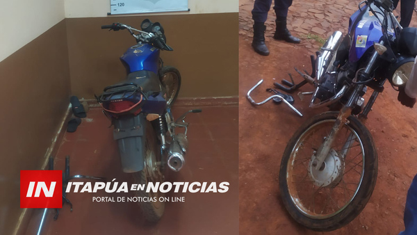 RECUPERAN MOTOCICLETA HURTADA EN BONANZA YATYTAY.