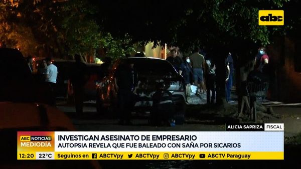 Autopsia revela que empresario fue baleado con saña por sicarios - ABC Noticias - ABC Color
