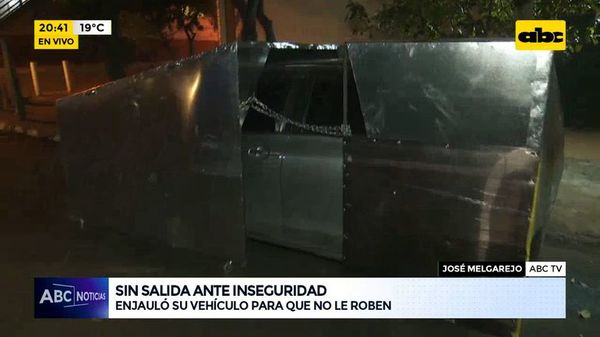 Sin salida ante inseguridad: enjauló su vehículo para que no le roben - ABC Noticias - ABC Color