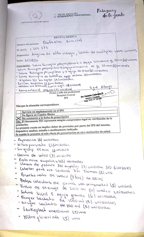 IPS: millonarios gastos de bolsillo por falta de insumos para cirugías - Nacionales - ABC Color