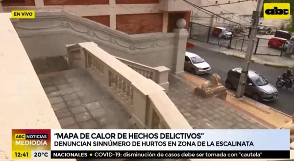 Denuncian constantes hurtos en zona de la Escalinata Antequera - Nacionales - ABC Color