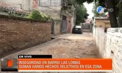 Ola de inseguridad en barrio Las Lomas de Asunción | Telefuturo