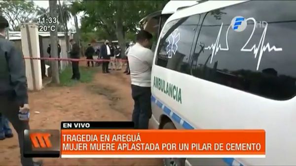Una mujer muere aplastada por un pilar de cemento en Areguá