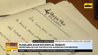 Planillera de OGD sigue evitando el trabajo y justifica ausencias con reposos - ABC Noticias - ABC Color
