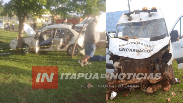 MÓVIL DEL MINISTERIO DE JUSTICIA INVOLUCRADO EN ACCIDENTE DE TRÁNSITO