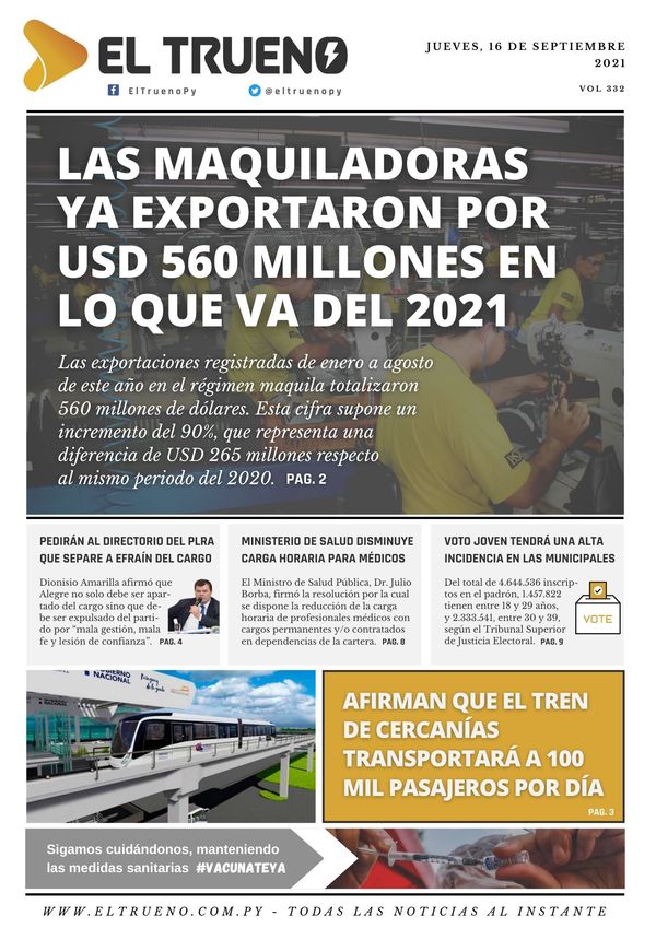 E-paper 16 de septiembre 2021 - El Trueno