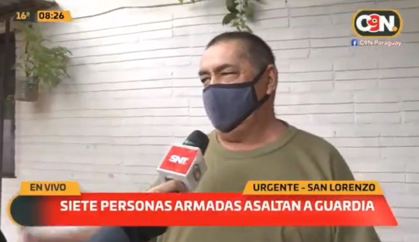 Siete delincuentes asaltan y golpean a un hombre de 62 años » San Lorenzo PY