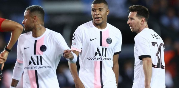 Duras críticas para el paso en falso del tridente de Messi, Neymar y Mbappé en el debut del PSG en la Champions League