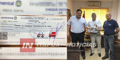 FRAM: COMUNA ENTREGA APORTE A LOS BOMBEROS VOLUNTARIOS