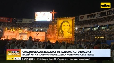 Reliquias de Chiquitunga llegarán al país la próxima semana