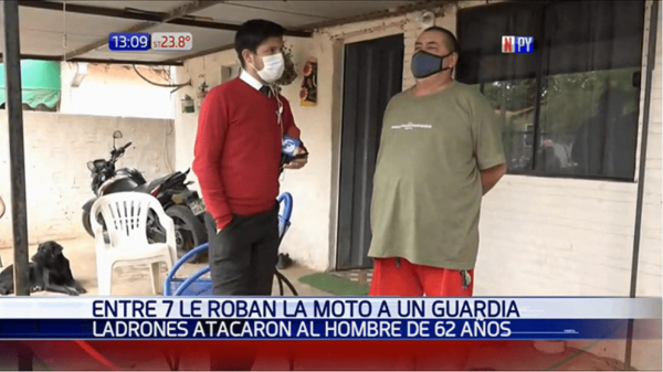 Golpean a guardia de seguridad y le roban su moto | Noticias Paraguay
