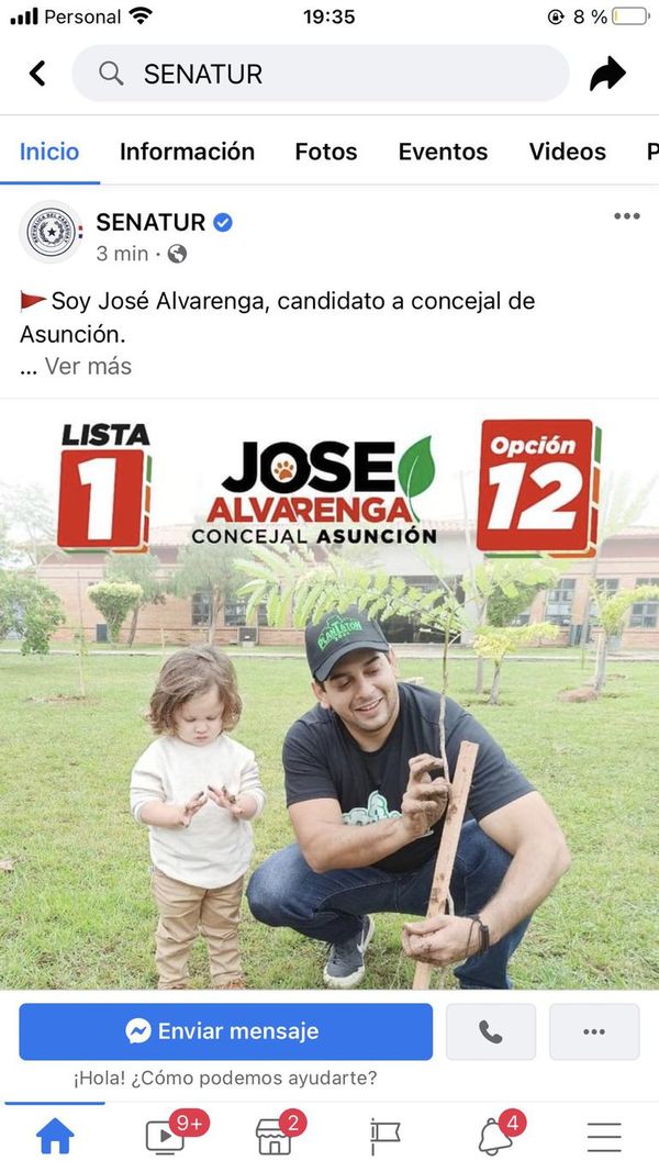 Desde redes sociales de Senatur hicieron campaña por José Alvarenga - Nacionales - ABC Color