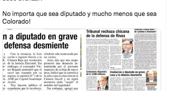 La Nación / Plantean seguir investigación a diputado Juan Carlos Ozorio