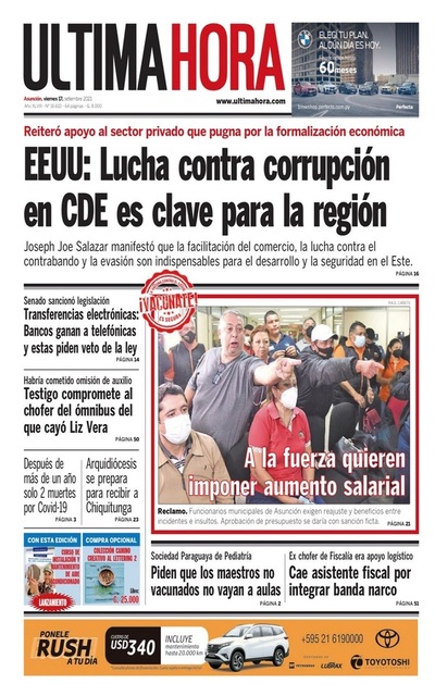 Portadas de este viernes 17 de septiembre de 2021
